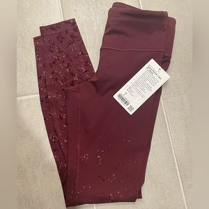 NWT ✨ Lululemon Athletica Speed Wunder Tight Legging Spark Maroon 28” Size 6